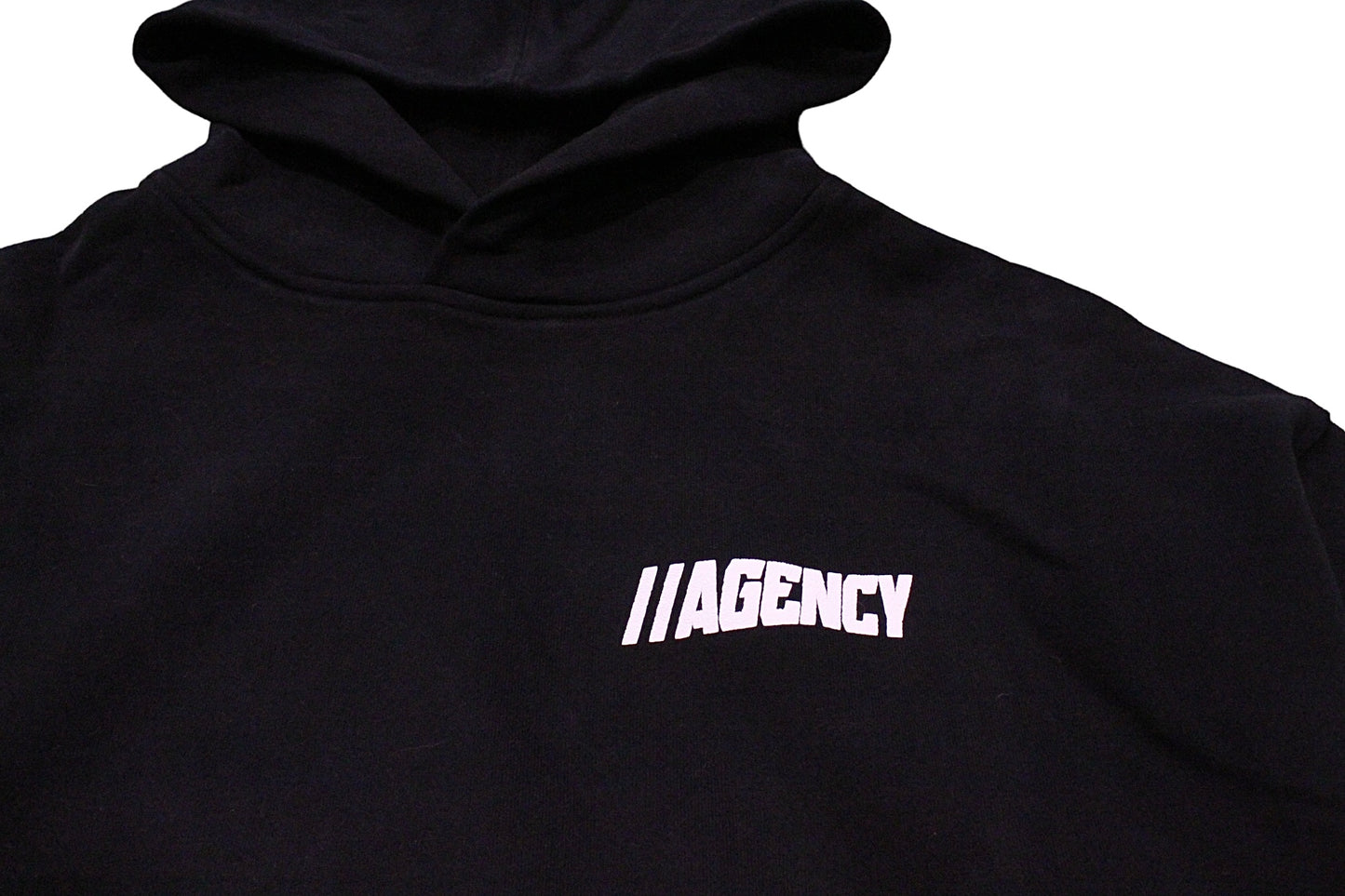 //AGENCY Racer Black Washed Hoodie / Large