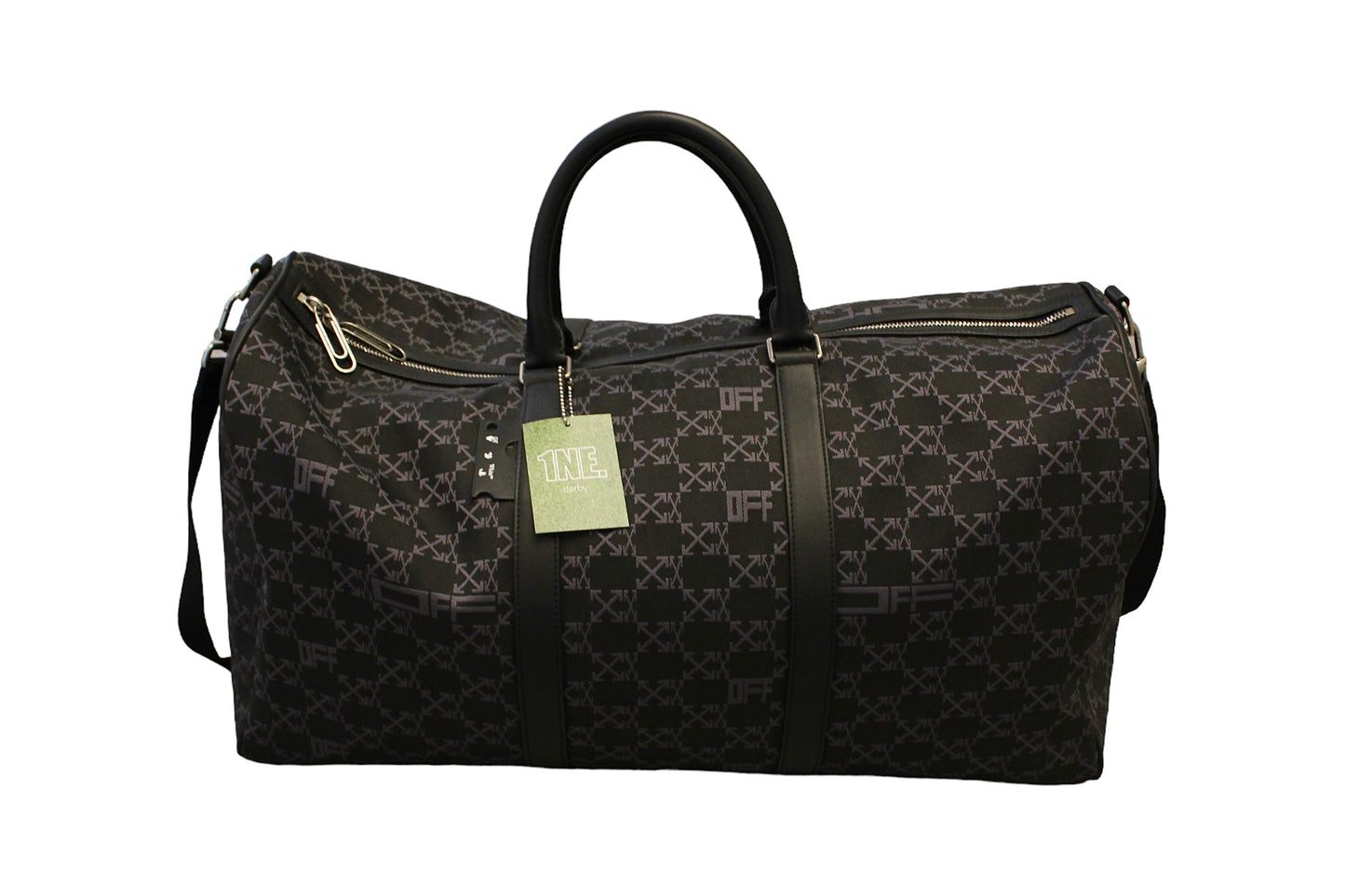 Off-White Monogram Duffle Black Bag