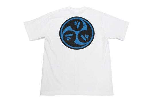 BAPE Blue Tomoe White T-Shirt / Large