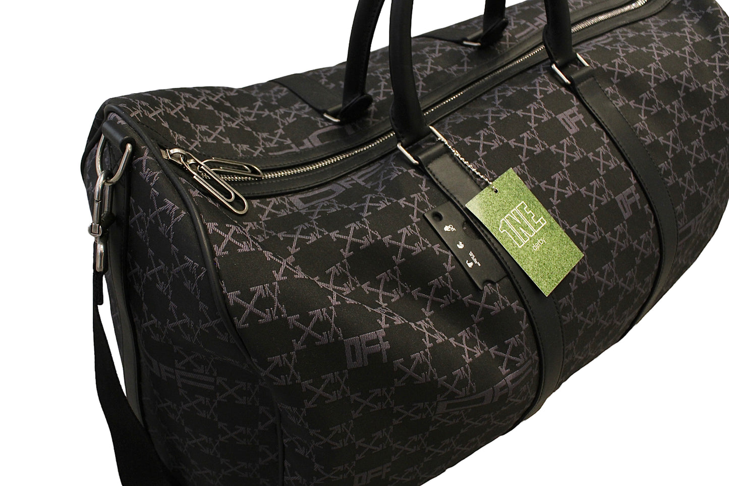 Off-White Monogram Duffle Black Bag