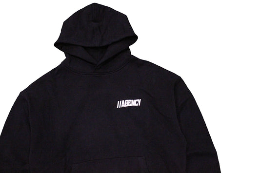 //AGENCY Racer Black Washed Hoodie / Large