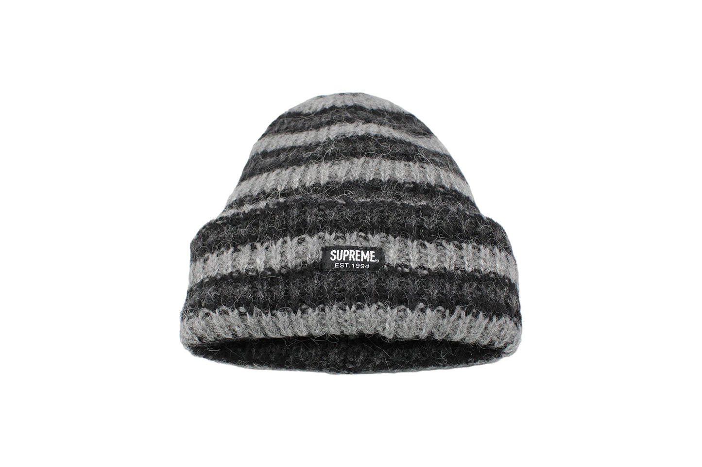 Supreme Fuzzy Loose Strip Black Beanie