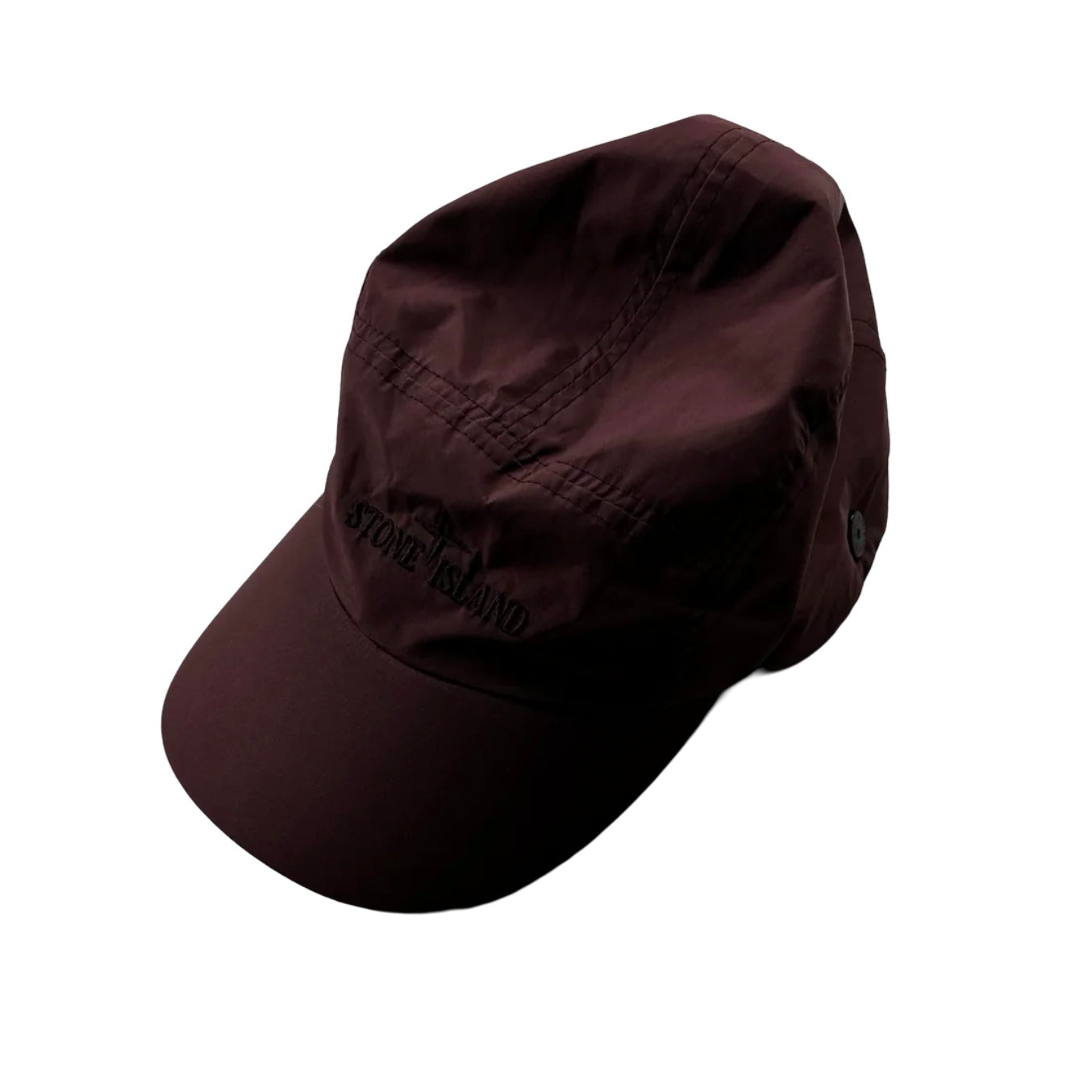 Stone Island 2 In 1 Wine/Orange Fleece Lined Nylon Cap