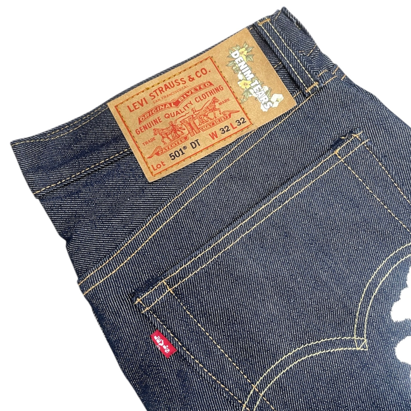 Denim Tears The Cotton Wreath Jeans / 32x32 / Raw Denim