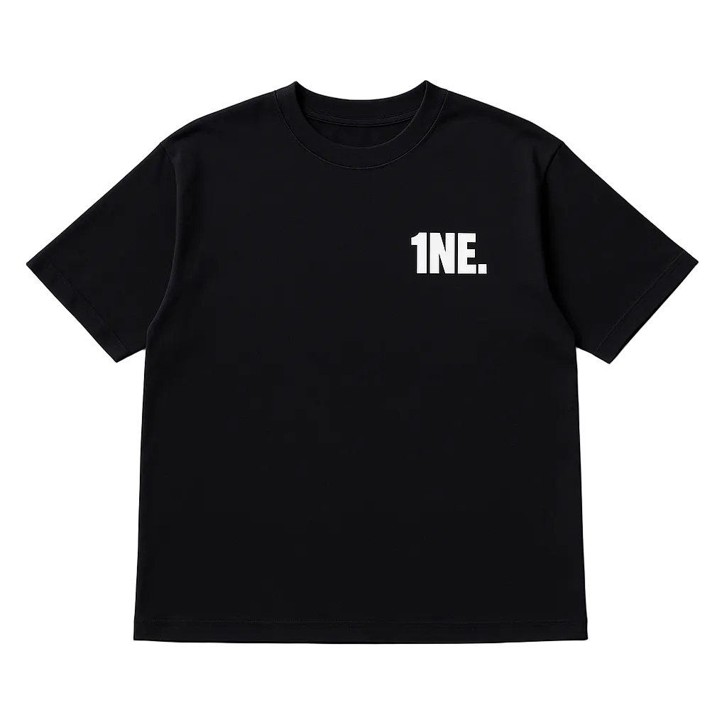 1NE. Half Sleeve T-shirt / Black