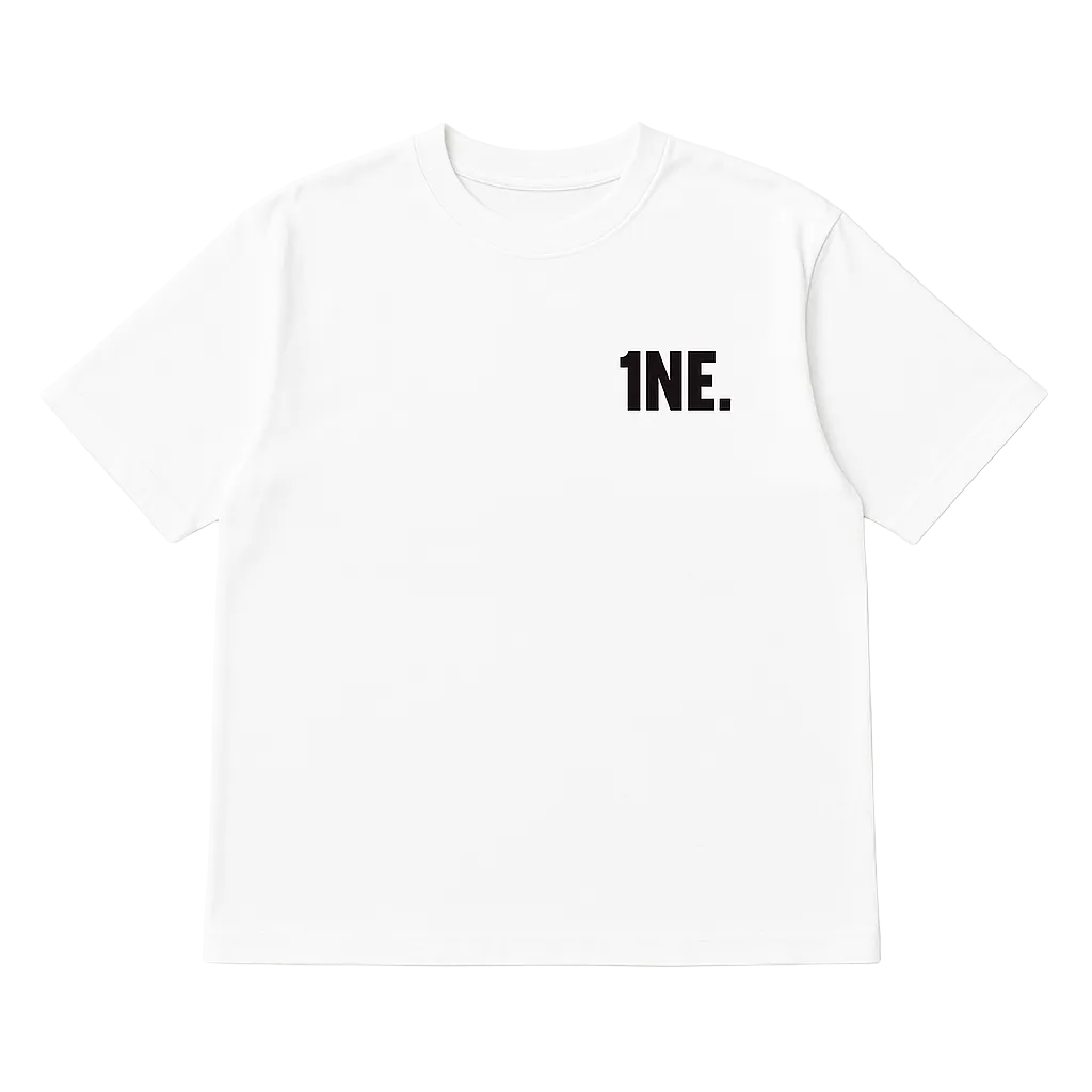 1NE. Half Sleeve T-shirt / White