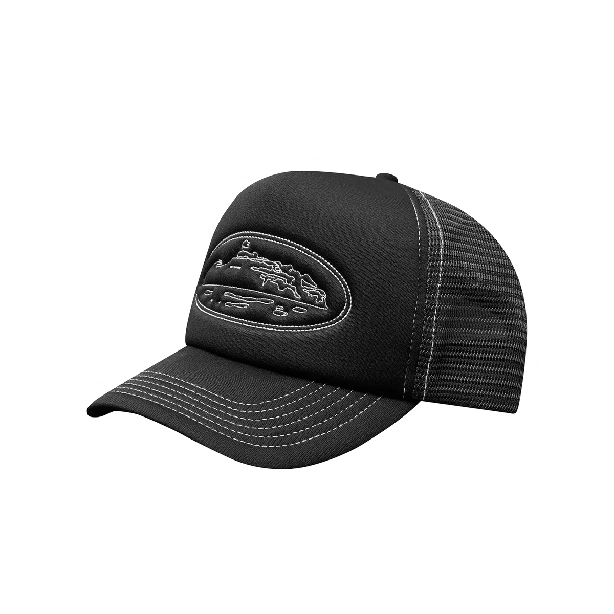 CRTZ Outline Trucker Hat / Black
