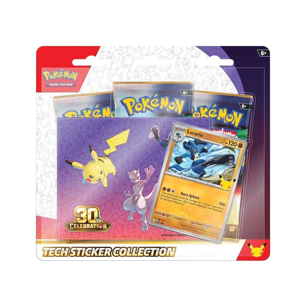 Pokémon TCG: 30th Celebration Tech Sticker Collection—Lucario