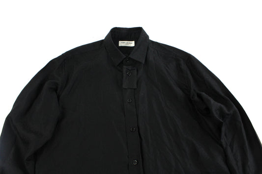 YSL Saint Laurent Silk Black Shirt - 1NE.derby