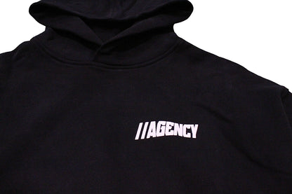 //AGENCY Racer Black Washed Hoodie / Large