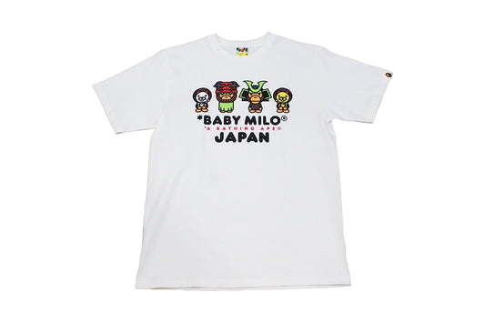 Bape Baby Milo Japan Samurai White T-Shirt
