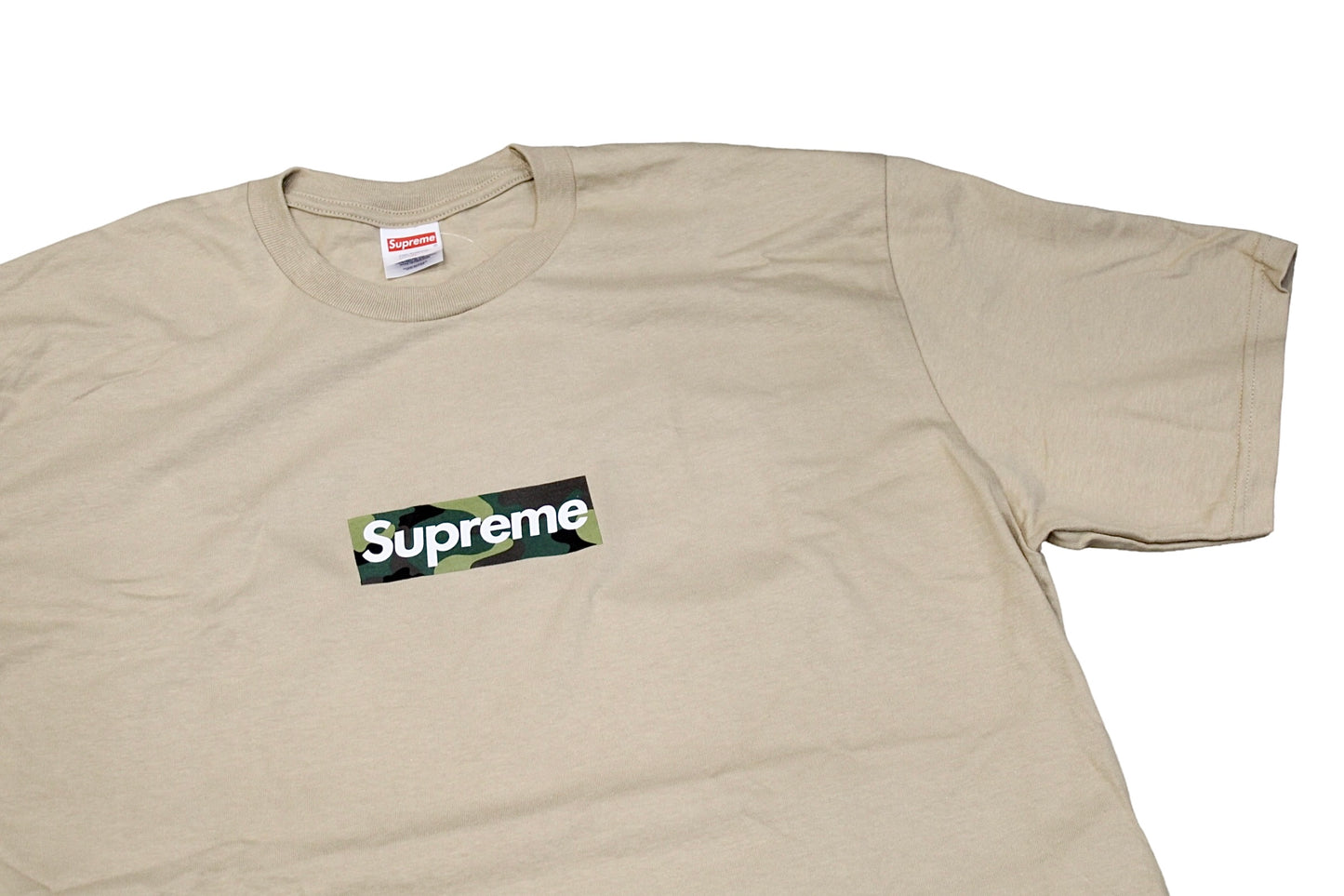 Supreme Camo Box Logo Khaki T-Shirt