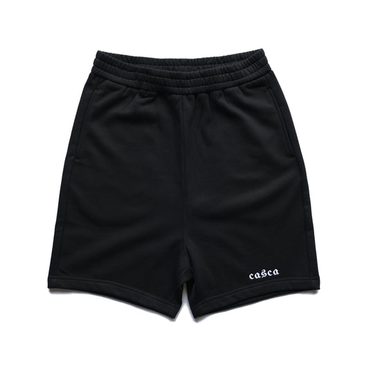 CASCA 222 Oversized Black Logo Shorts / Small