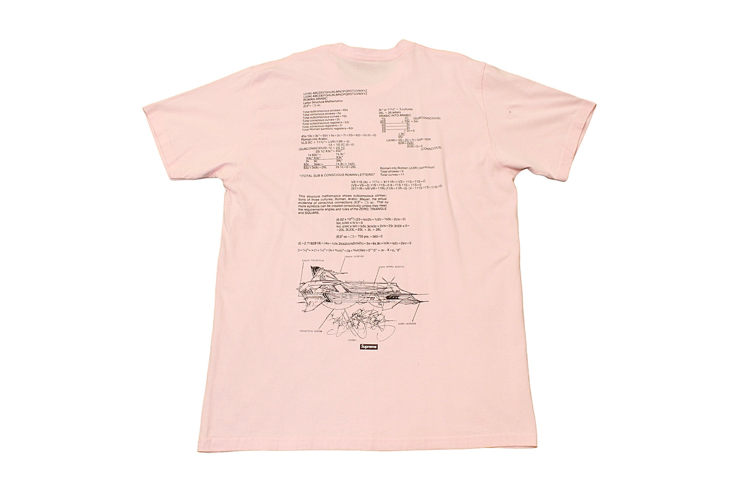 Supreme Rammellzee Algebra Pink T-Shirt