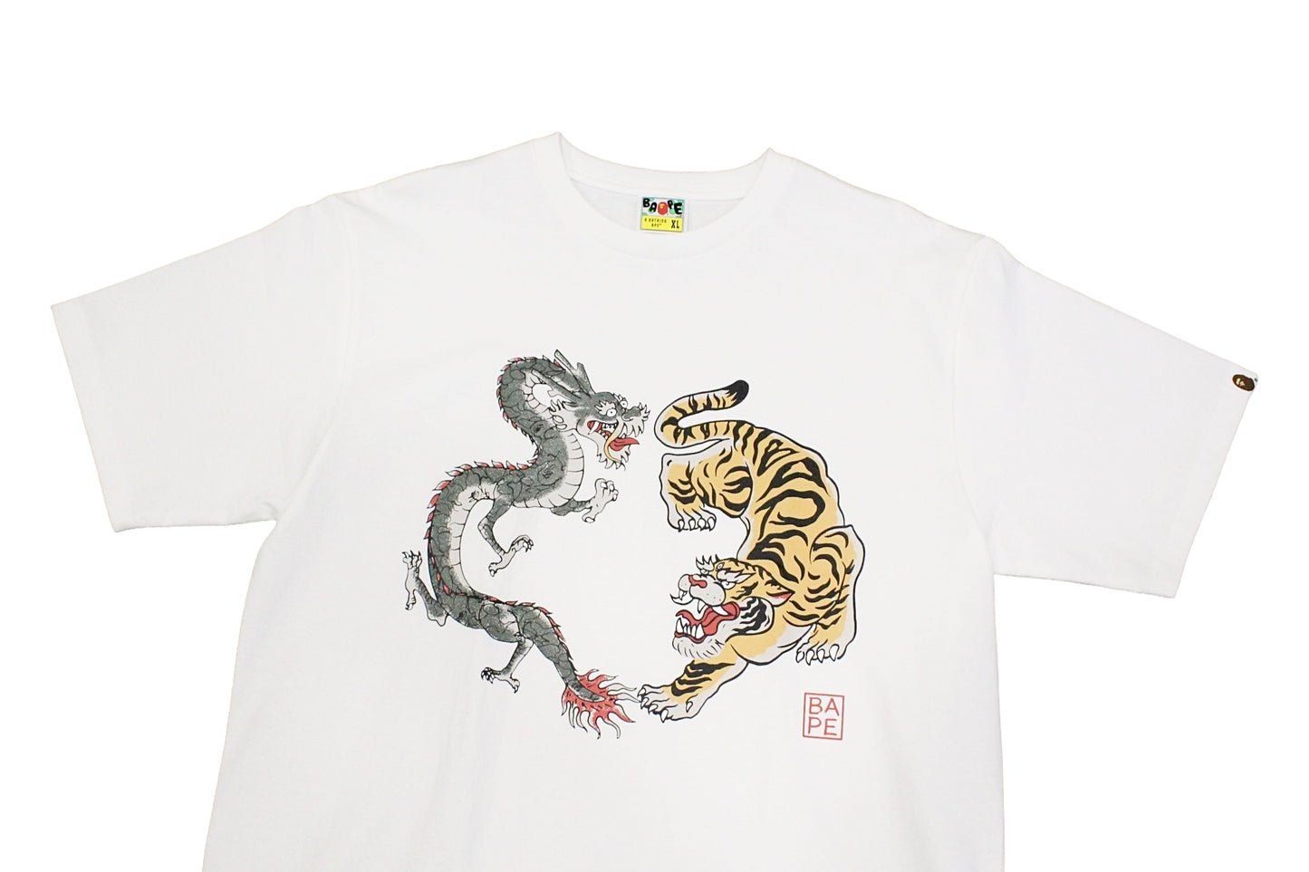 Bape Dragon vs Tiger White T-Shirt