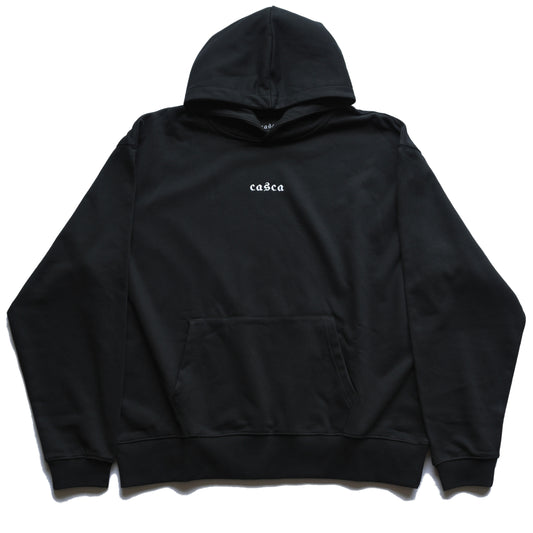 CASCA 222 Oversized Black Logo Hoodie