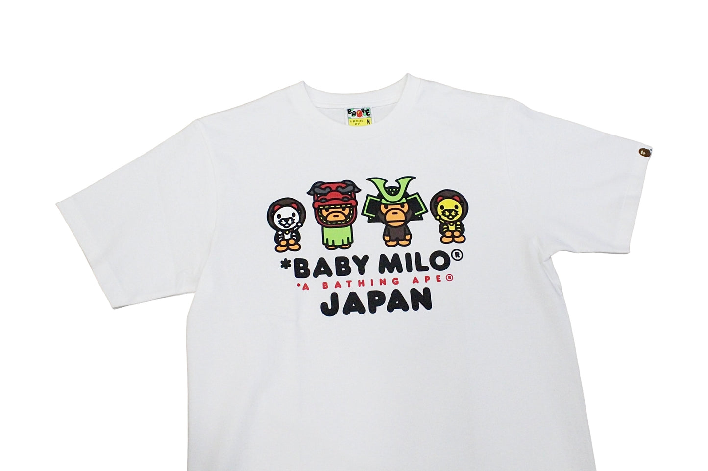 Bape Baby Milo Japan Samurai White T-Shirt