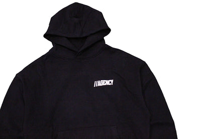 //AGENCY Racer Black Washed Hoodie / Large