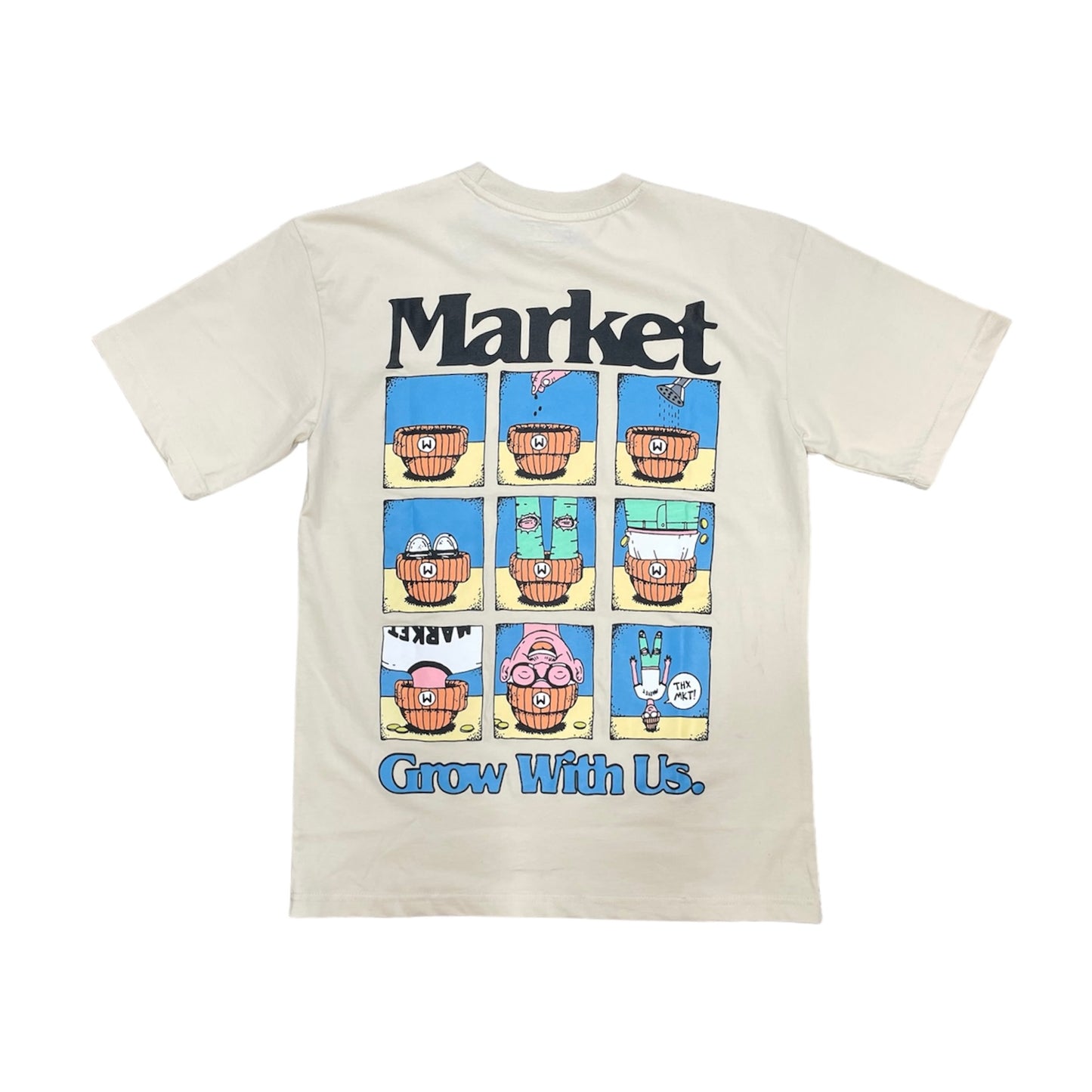 Market 'Grow With Us' T-shirt Beige