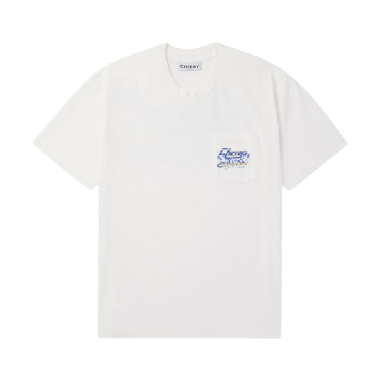 Cherry Los Angeles Oversized Logo T-shirt  / White / Large