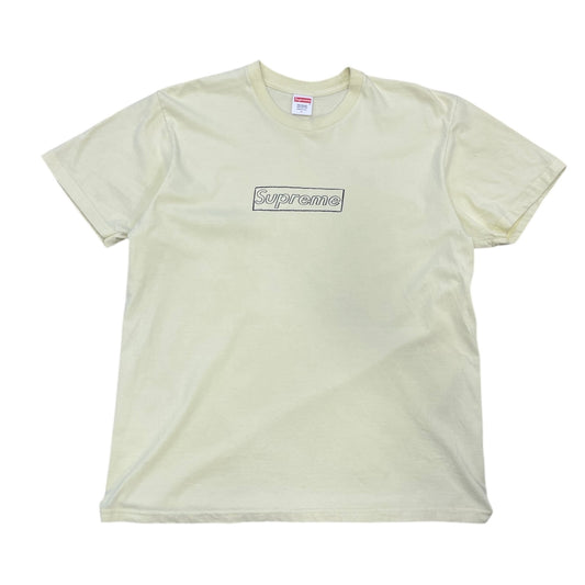 Supreme Kaws Box Logo Yellow T-Shirt / Large (Pre-owned)