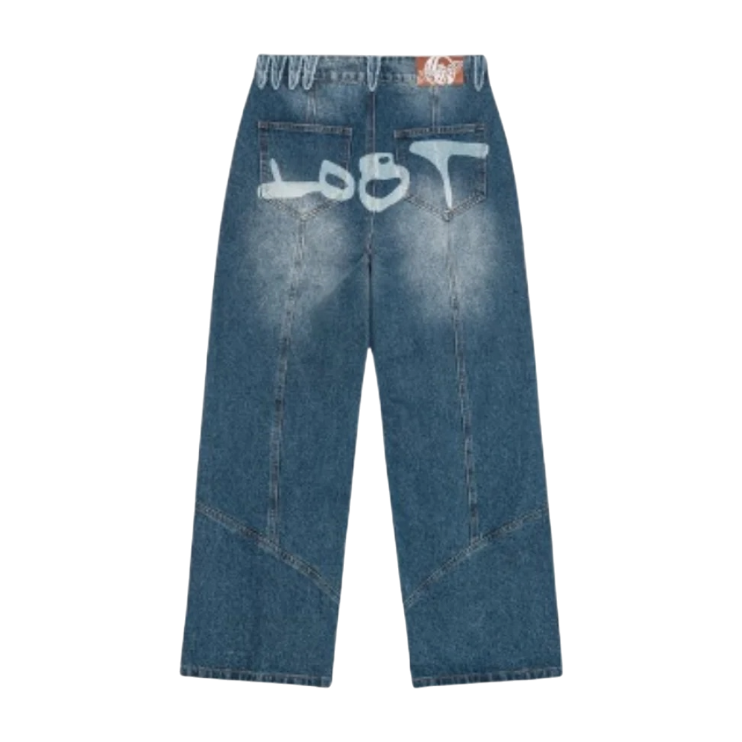 Lost Boys Outerseam Logo Denim Jeans / Blue