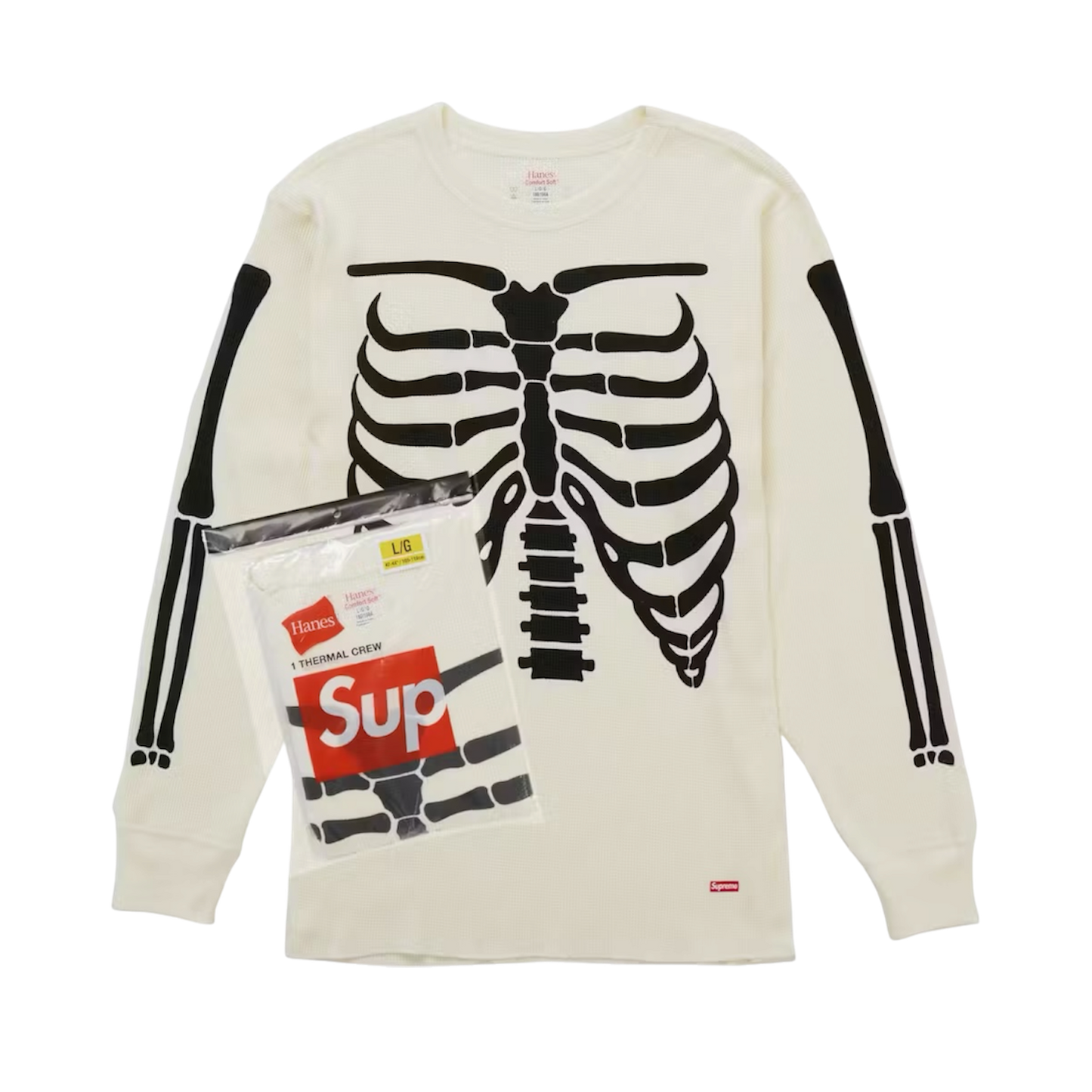 Supreme Hanes Bone Thermal Crew FW25