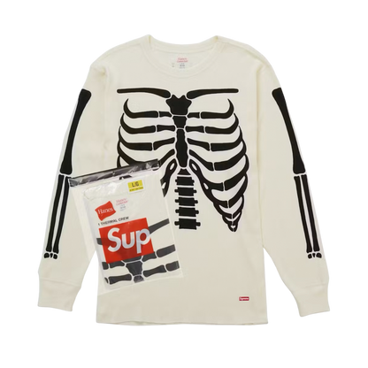 Supreme Hanes Bone Thermal Crew FW25