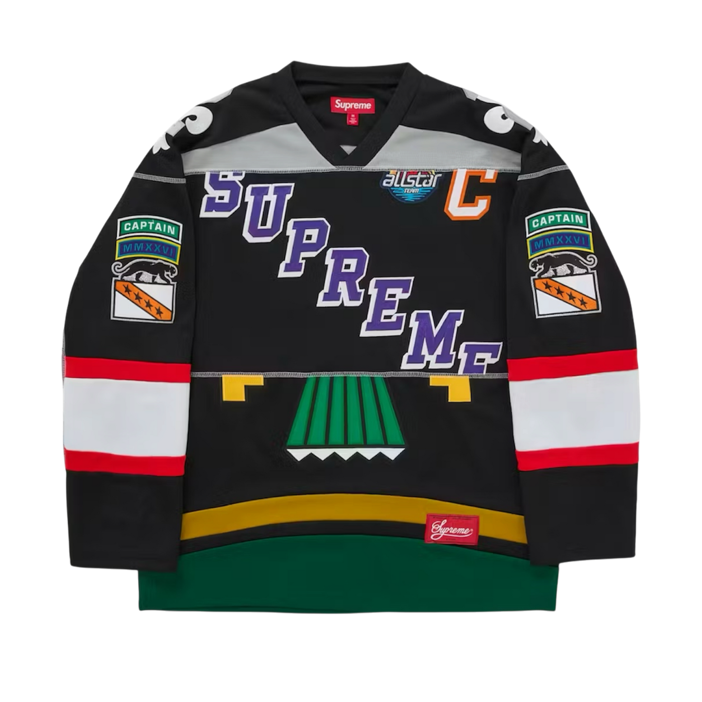 Supreme Panelled Hockey Jersey - Black