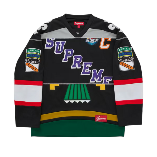 Supreme Panelled Hockey Jersey - Black