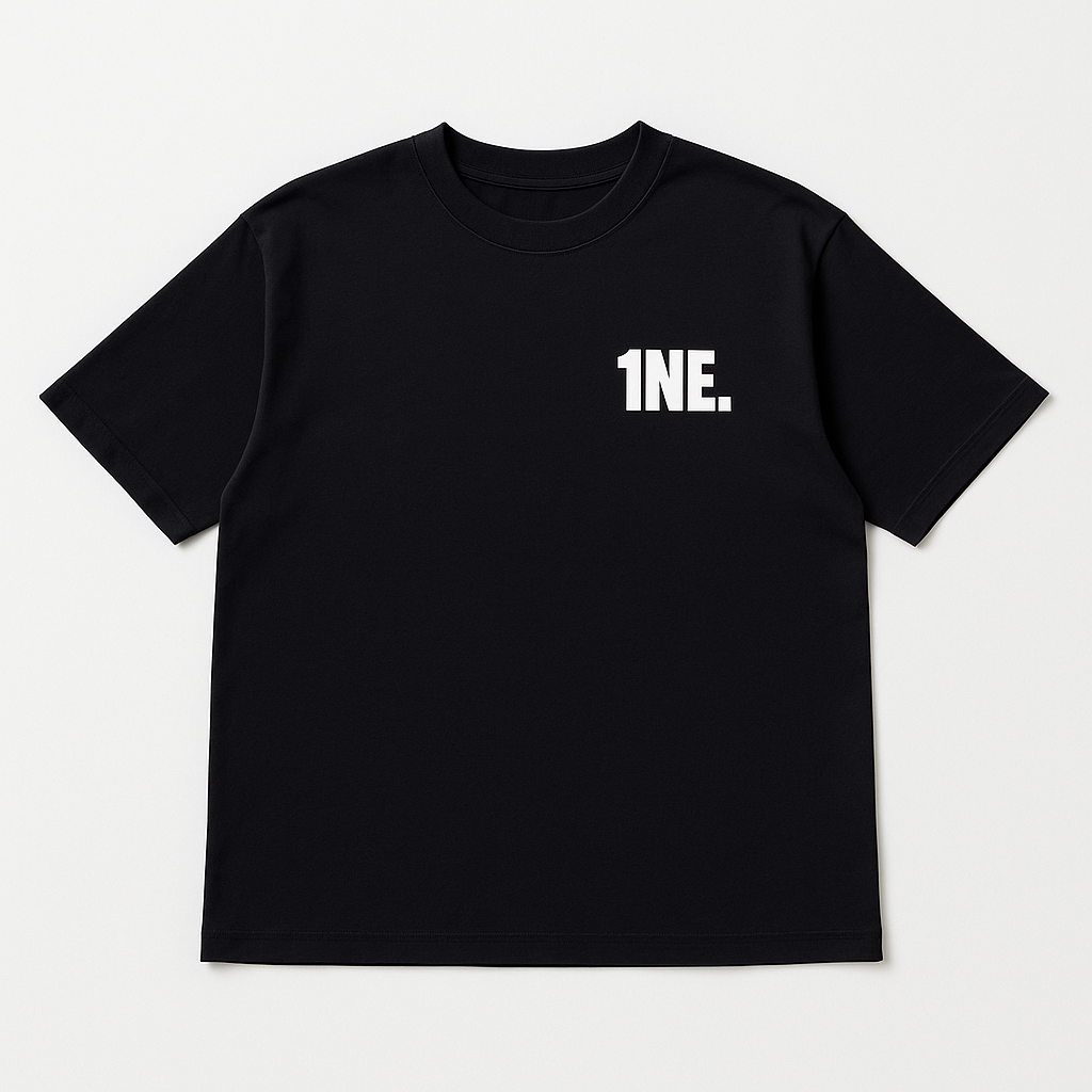 1NE. Half Sleeve T-shirt / Black