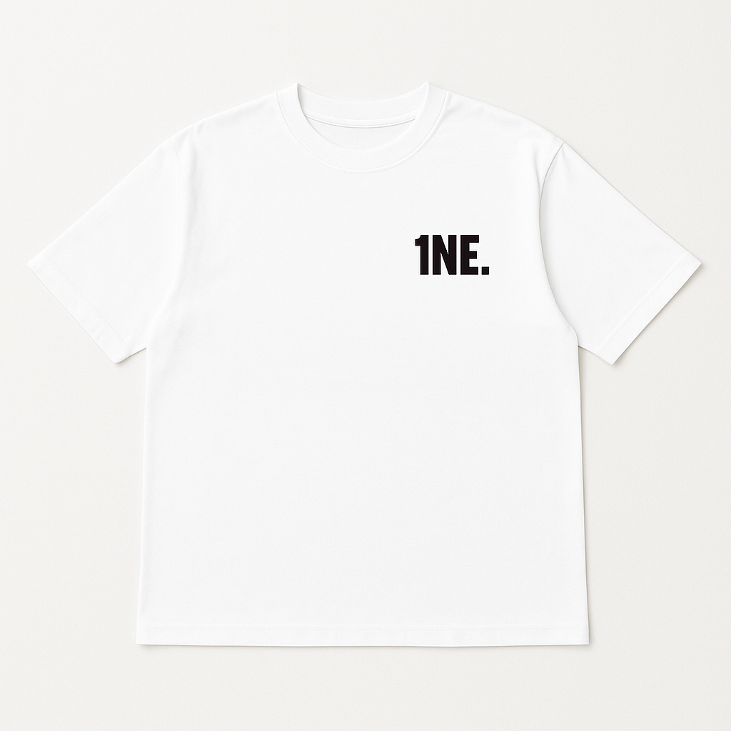 1NE. Half Sleeve T-shirt / White