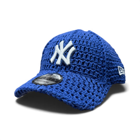 Crochet New Era Hat / Yankees / Blue