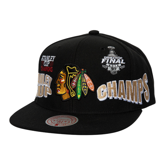 NHL WORLD CHAMPS SNAPBACK BLACKHAWKS