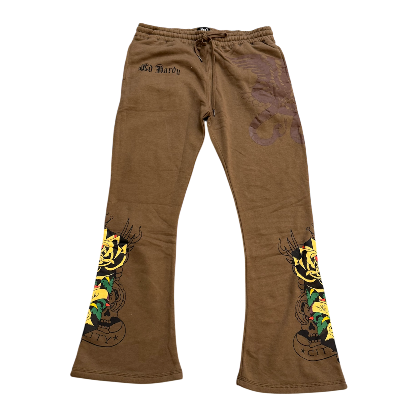 Ed Hardy Track Pants / Brown / XL - Grade A