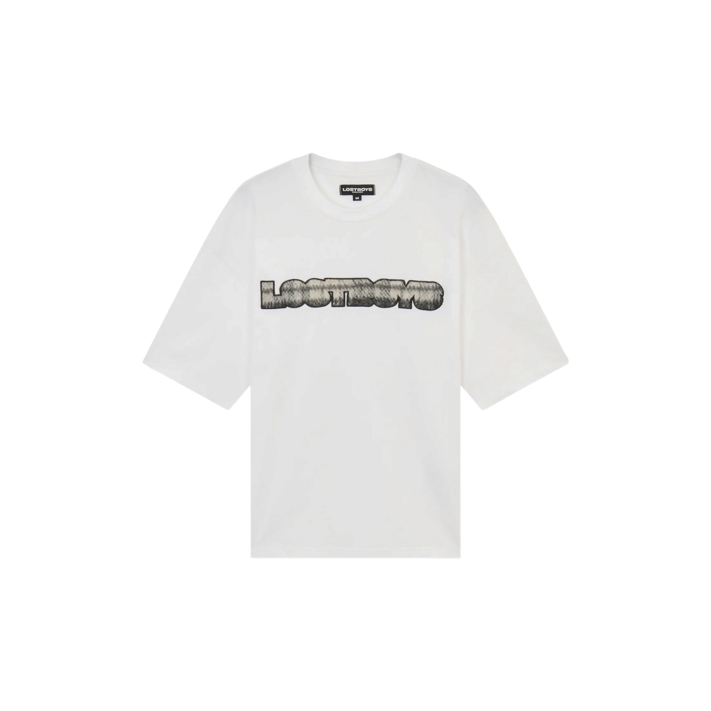 Lost Boys Checkered Script T-shirt / White