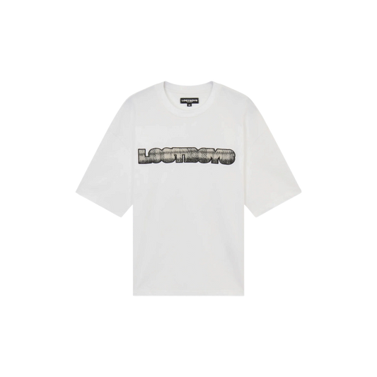 Lost Boys Checkered Script T-shirt / White