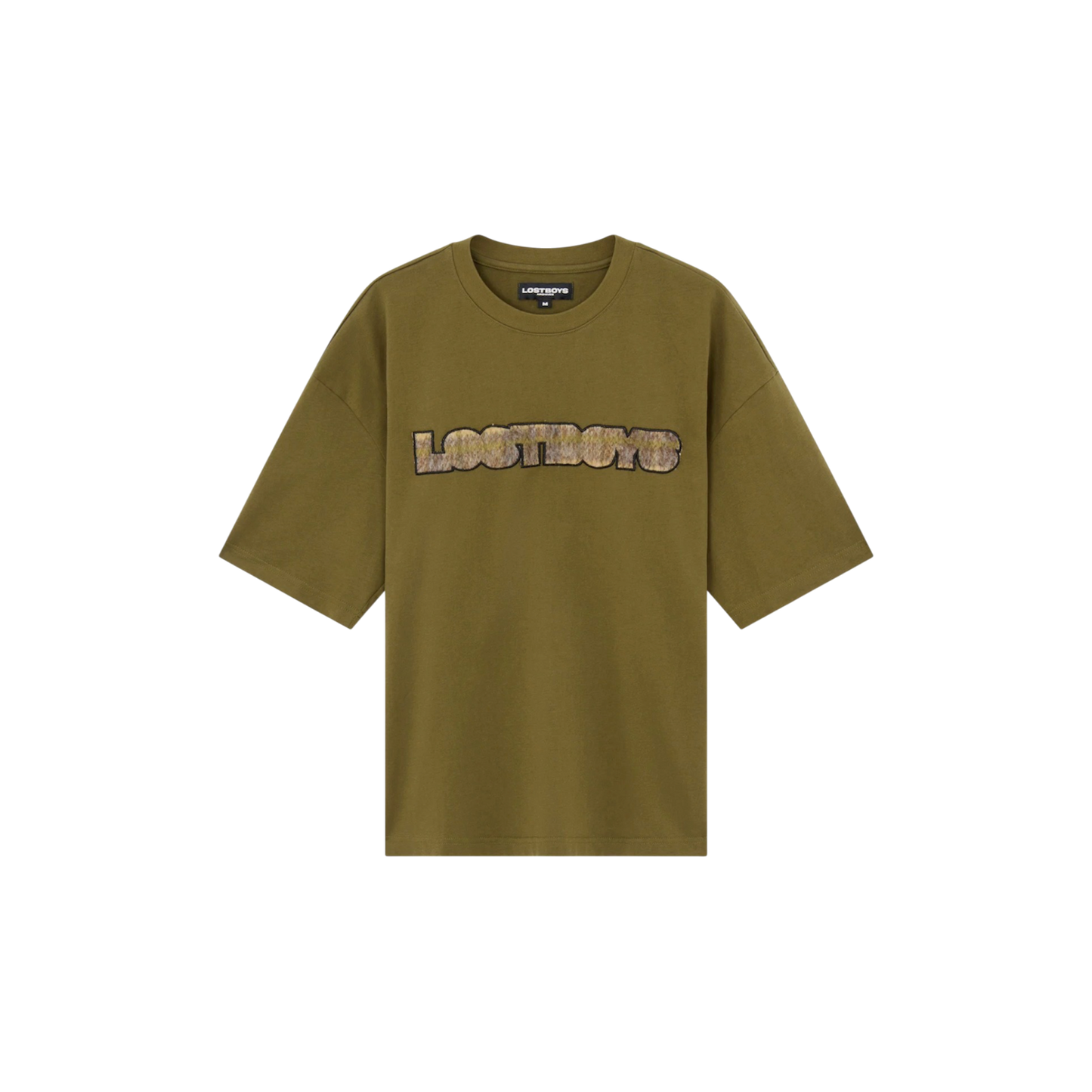 Lost Boys Checkered Script T-shirt / Moss