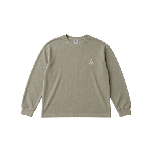 1NE. Bolt Waffle Longsleeve T-shirt / Sage