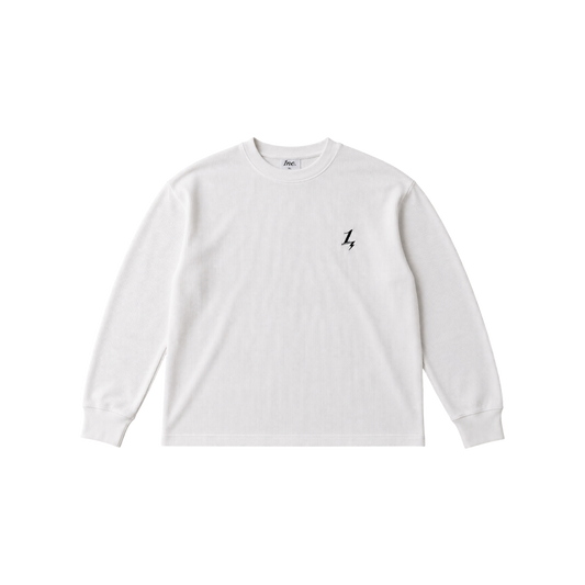 1NE. Bolt Waffle Longsleeve T-shirt / White