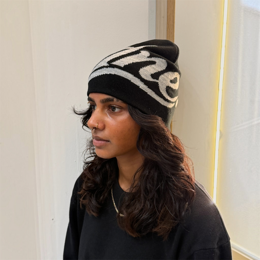 1NE Script Beanie Hat / Black