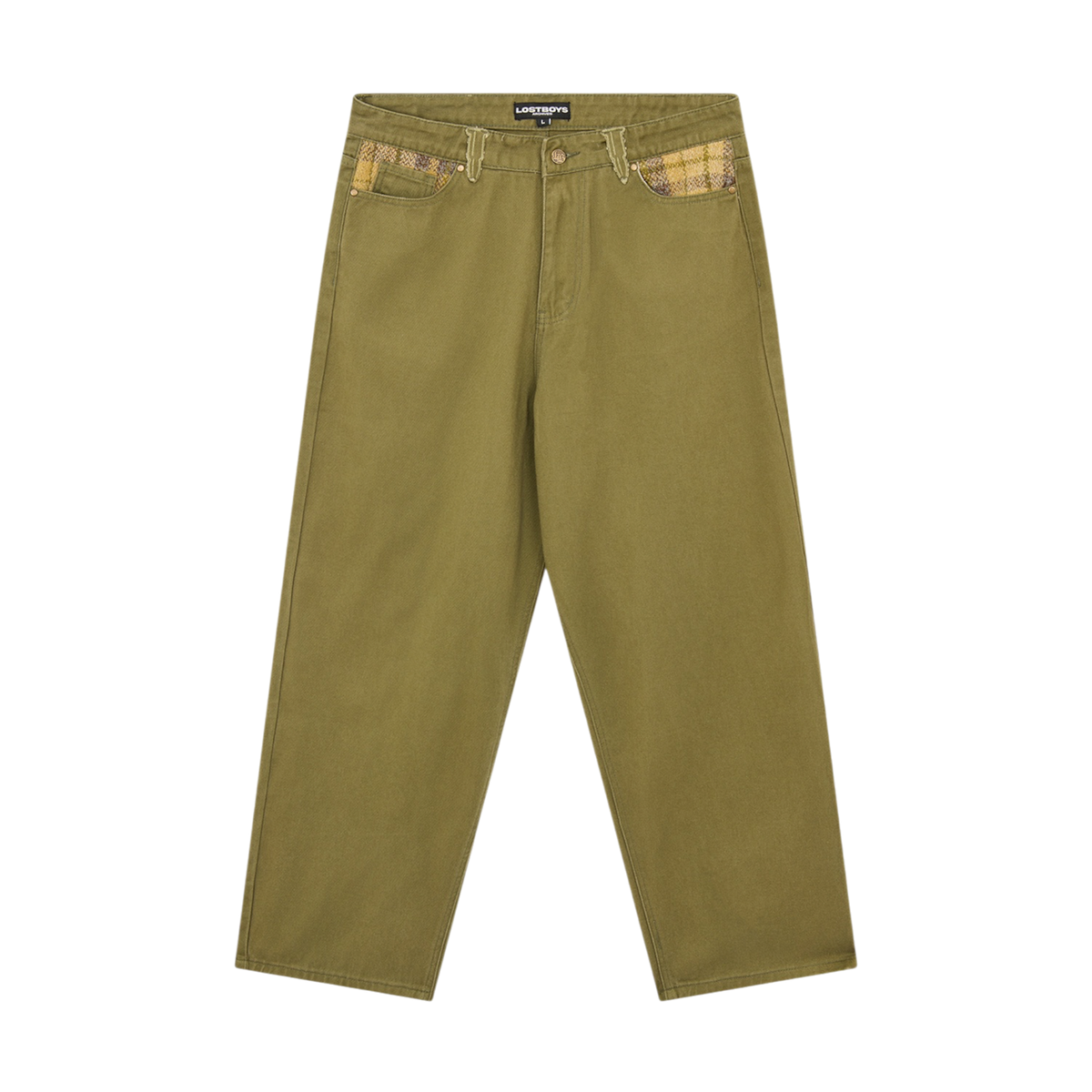 Lost Boys Checkered Twill Pants / Moss