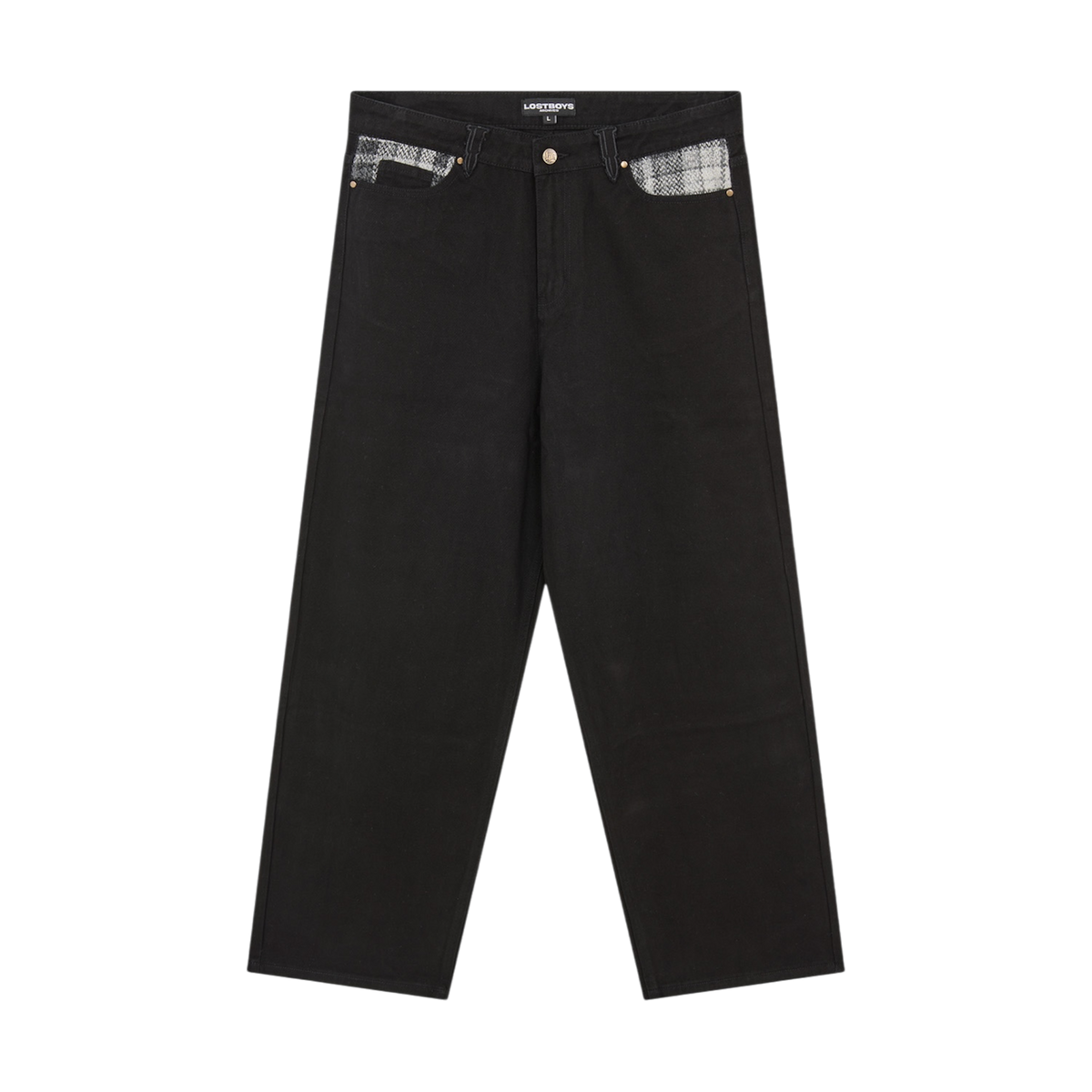 Lost Boys Checkered Twill Pants / Black