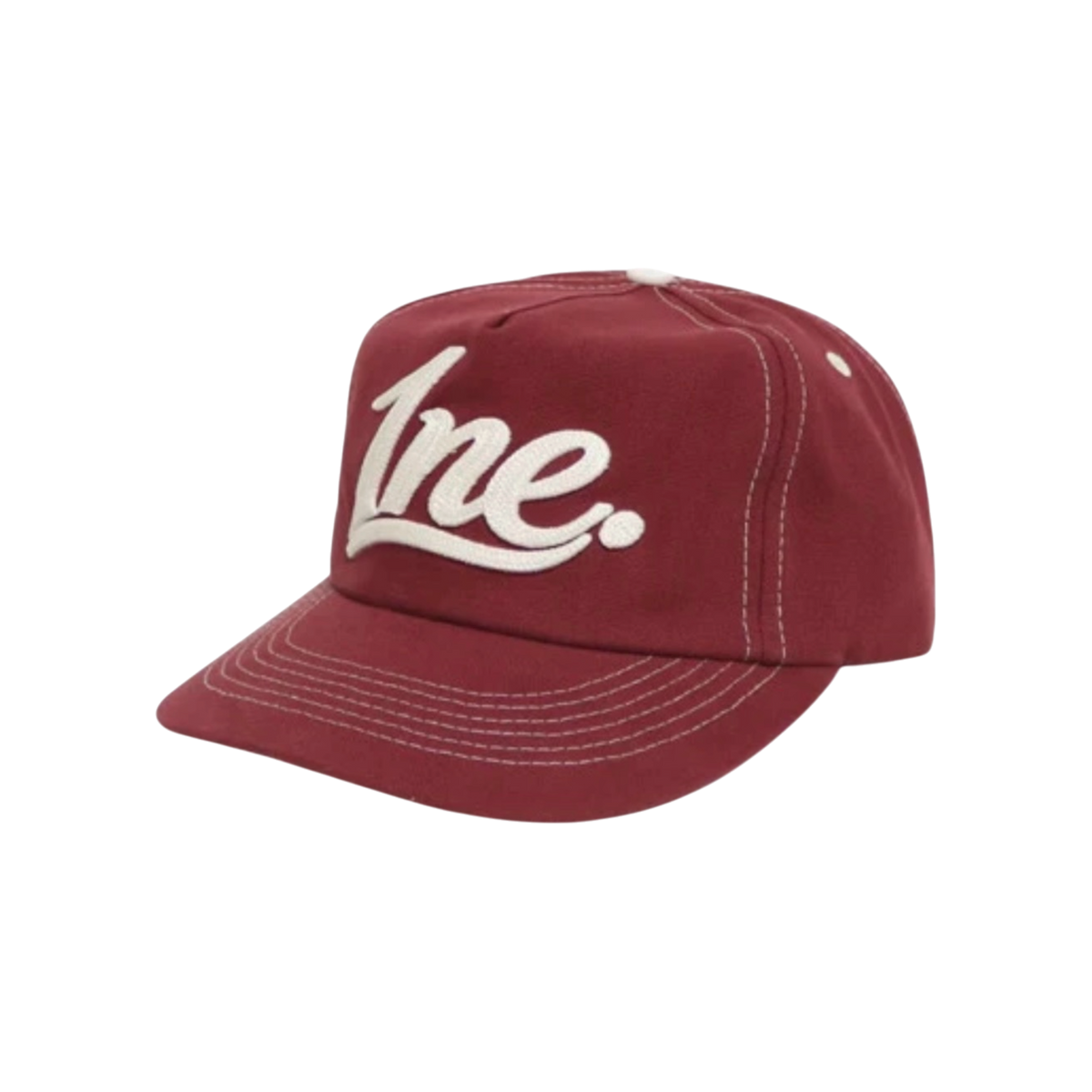 1NE Contrast Stitch Hat / Wine