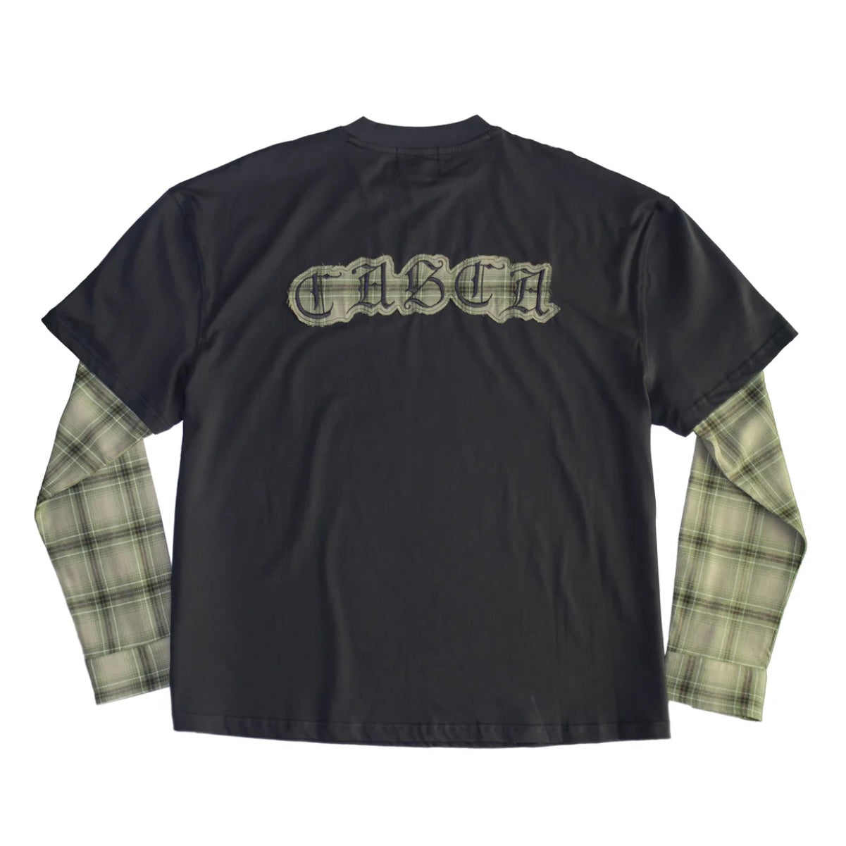 CASCA 222 Oversized Layered Flannel T-Shirt
