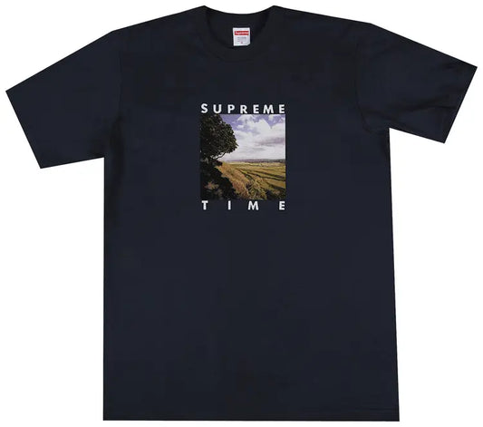 Supreme ‘Time’ T-shirt / Navy