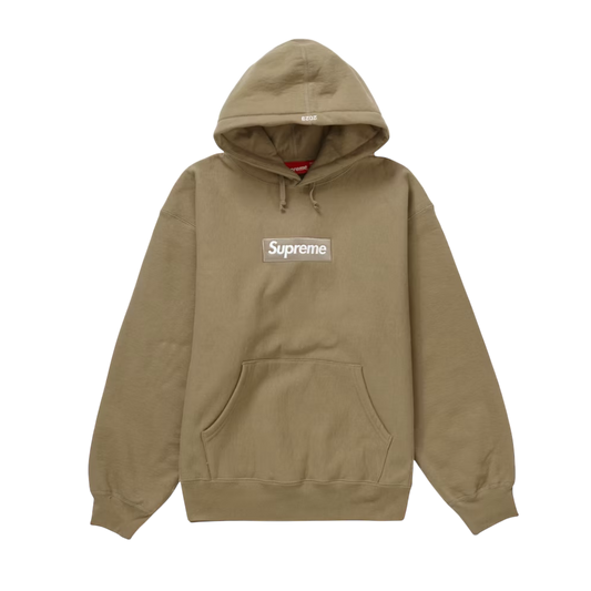 Supreme Box Logo Hoodie / Dark Sand