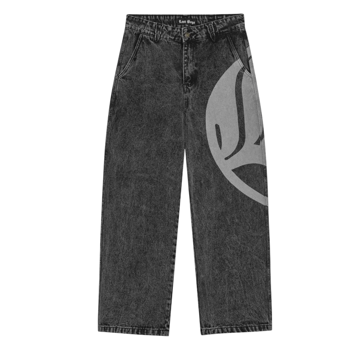 Lost Boys Logo Denim Jeans / Black