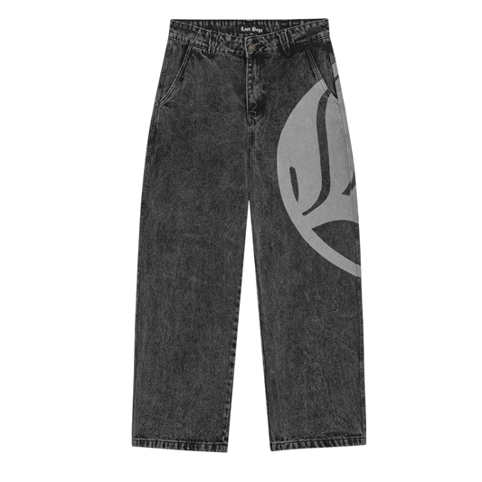 Lost Boys Logo Denim Jeans / Black