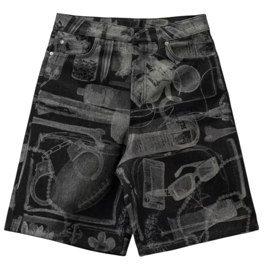 Off-White Denim Shorts / Black